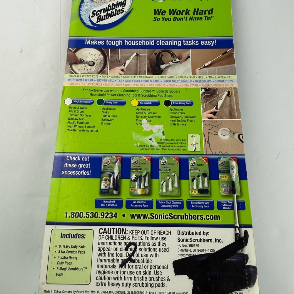 Scrubbing Bubbles Sonic Scrubbers Pad Refills 24 Count Peel and Stick - Picture 2 of 3